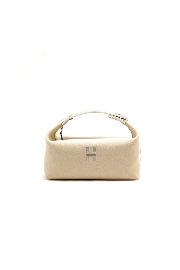 Hermes Canvas Small Bride-A-Brac Pouch Natural