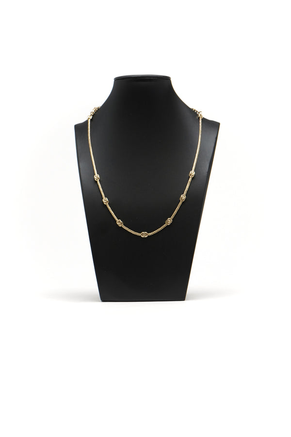 Chanel  Metal CC Short Chain Necklace Gold