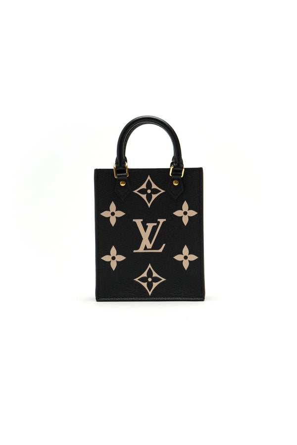 Louis Vuitton  Empreinte Monogram Giant Petit Sac Plat Black Beige