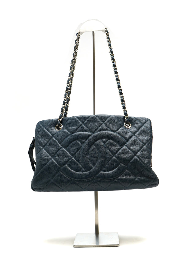Chanel  Caviar Quilted Timeless CC GST Tote Dark Navy Blue