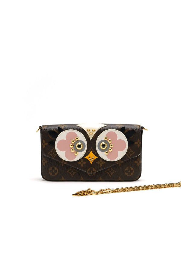 Louis Vuitton Monogram Lovely Birds Pochette Felicie Chain Wallet