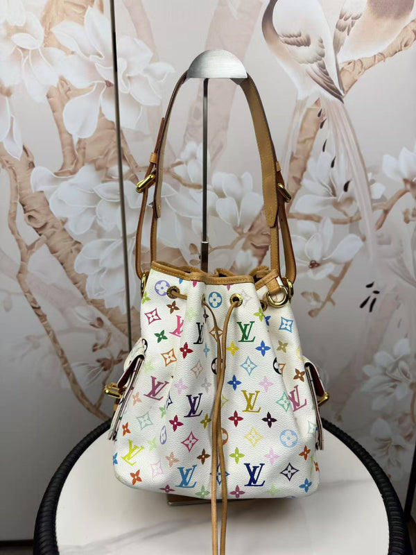 Louis Vuitton  Monogram Multicolor Petit Noe White