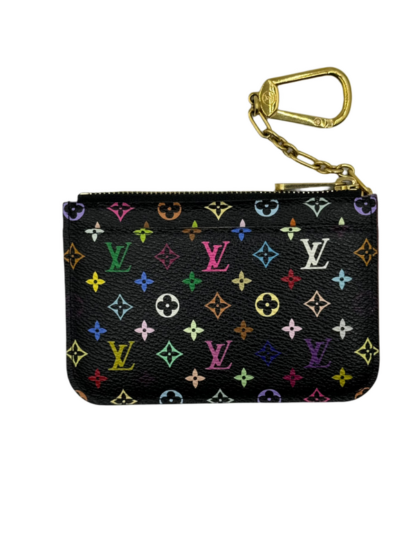 Louis Vuitton  Monogram Multicolor Key Pouch Black Violet