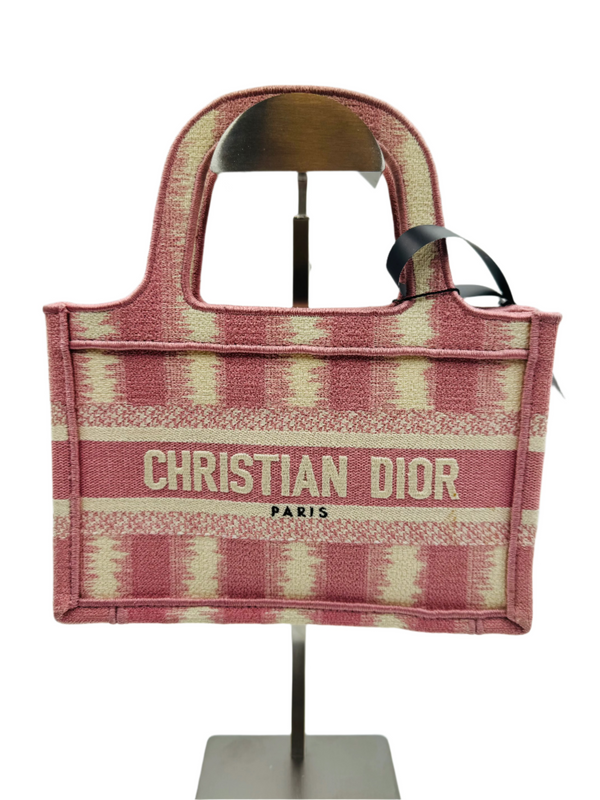 Dior Velvet Oblique Mini Book Tote Pink
