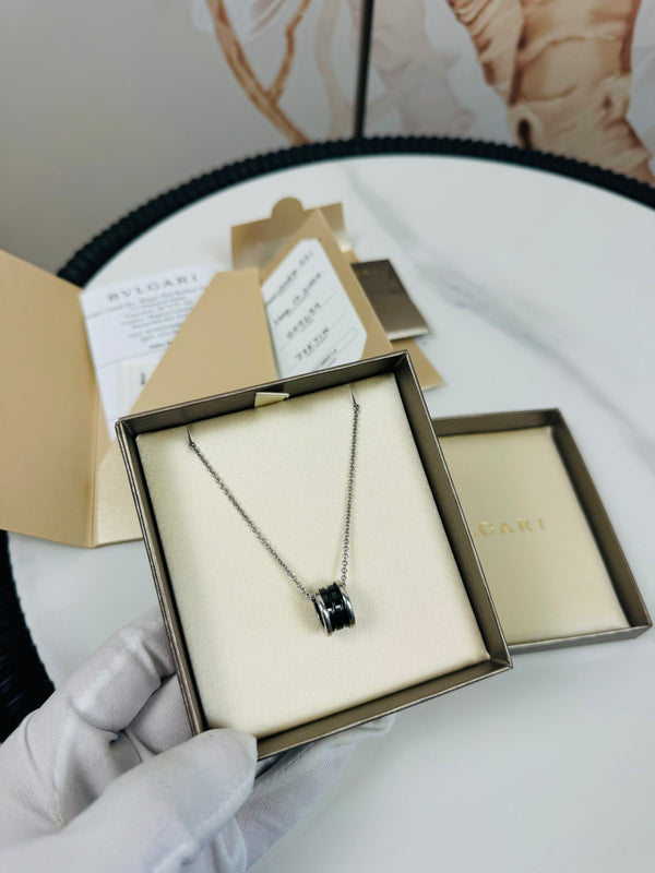 Bulgari  Sterling Silver Ceramic Save The Children Pendant Necklace