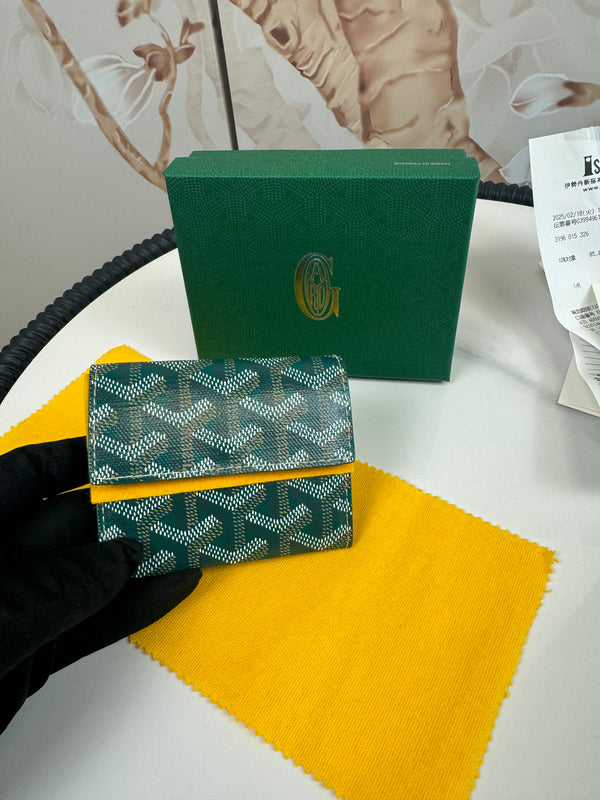 Goyard Marigny Wallet Green Coated Canvas