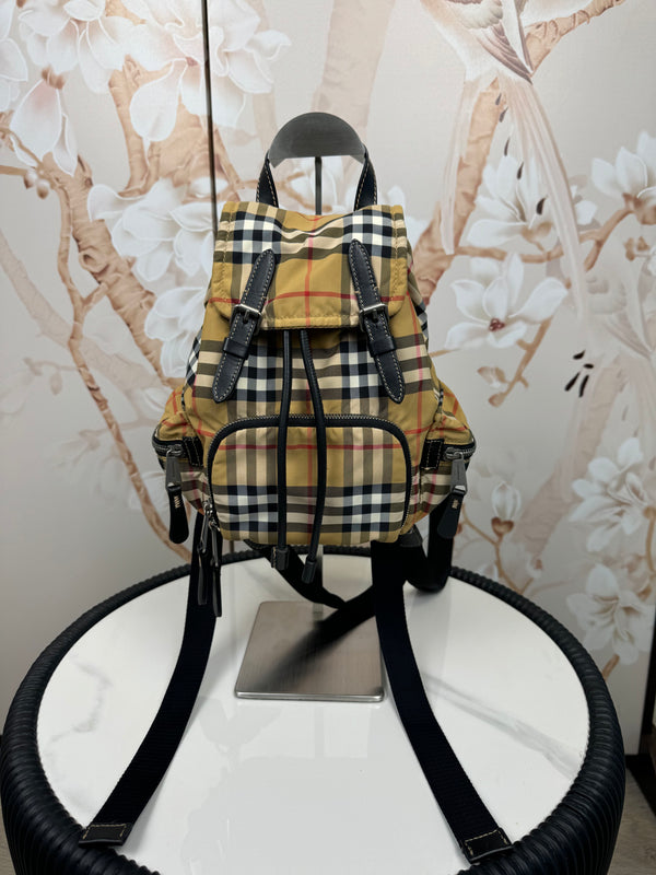 Burberry  Vintage Check Small Rucksack Backpack Antique Yellow