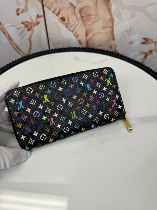 Louis Vuitton  Monogram Multicolor Zippy Wallet Black