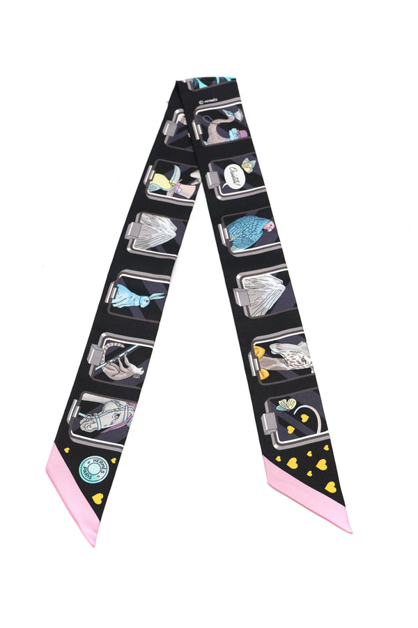 Hermes Story Silk Twilly Scarf w/ Tags