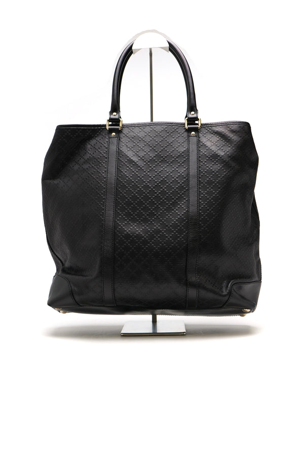 Gucci Black Diamante Coated Canvas Tote Bag