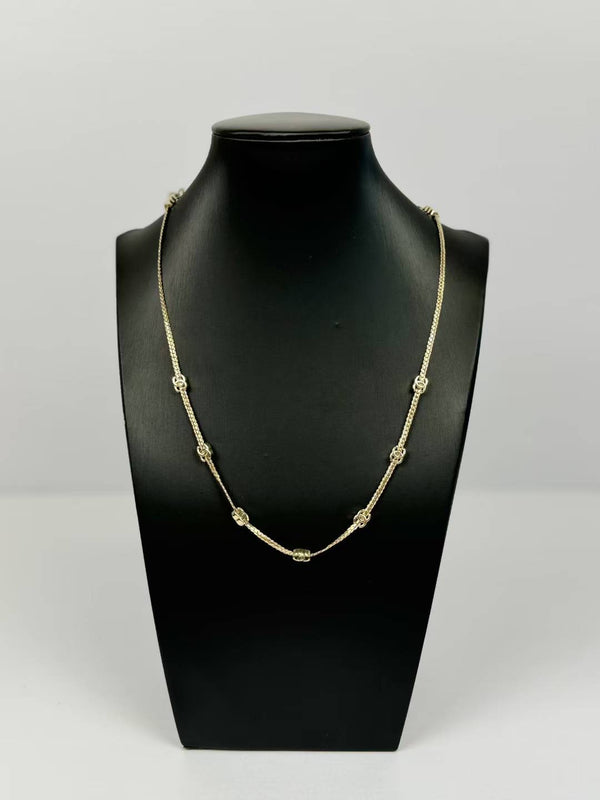 Chanel  Metal CC Short Chain Necklace Gold