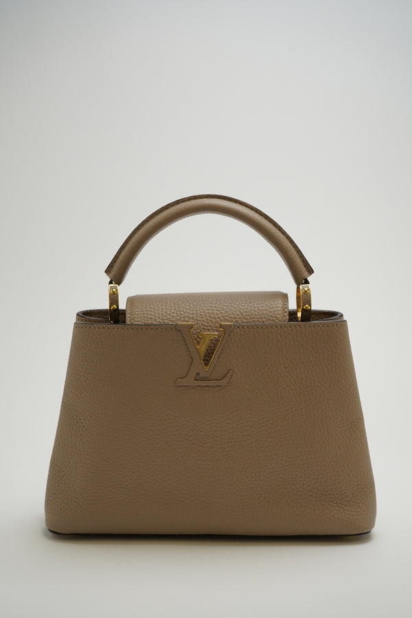 Louis Vuitton  Taurillon Capucines BB Galet