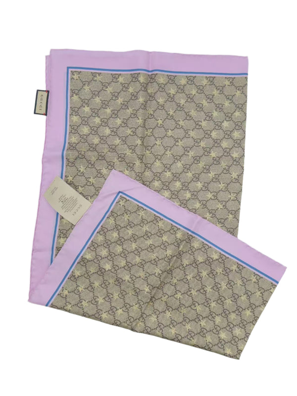 Gucci beige Silk scarf with logo