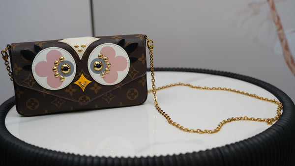 Louis Vuitton  Monogram Lovely Birds Pochette Felicie Chain Wallet