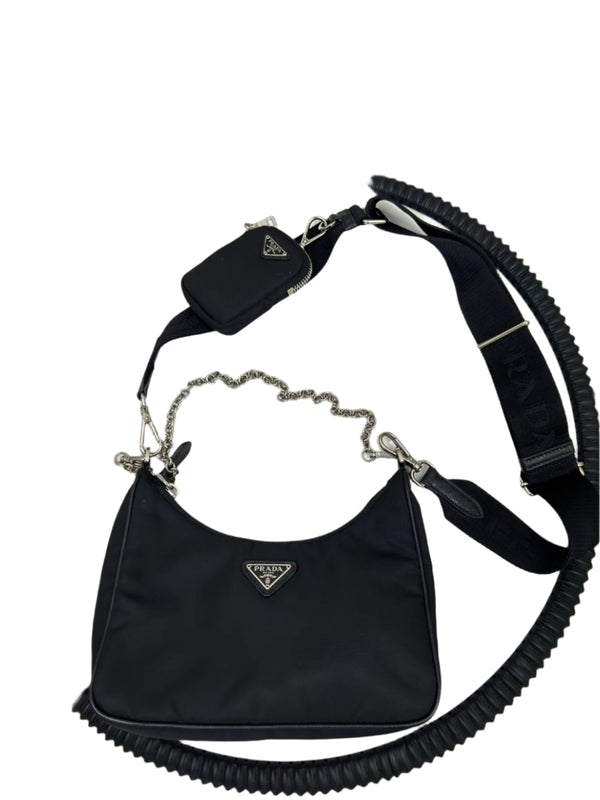 Prada Nylon Re-Edition 2005 Shoulder Bag Black